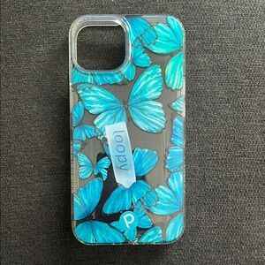 Loopy Case Blue Butterfly Design Phone Case